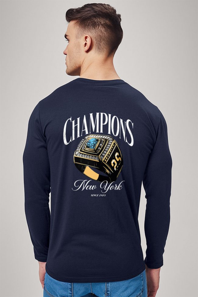 Championship Ring, Long Sleeve Μπλούζα σε Μπλε Χρώμα