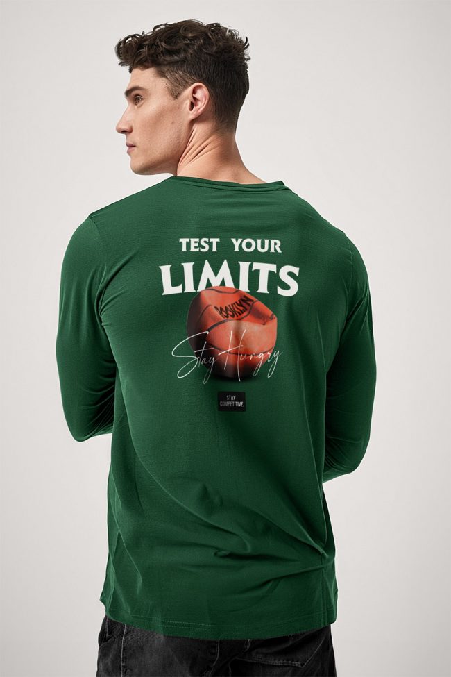Stay Hungry, Long Sleeve Μπλούζα σε Πράσινο Χρώμα