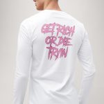 Get Rich, Long Sleeve Μπλούζα σε Λευκό Χρώμα
