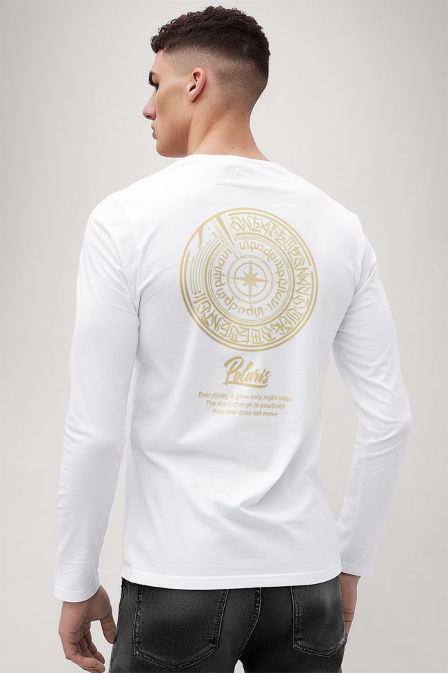 Polaris, Long Sleeve Μπλούζα σε Λευκό Χρώμα