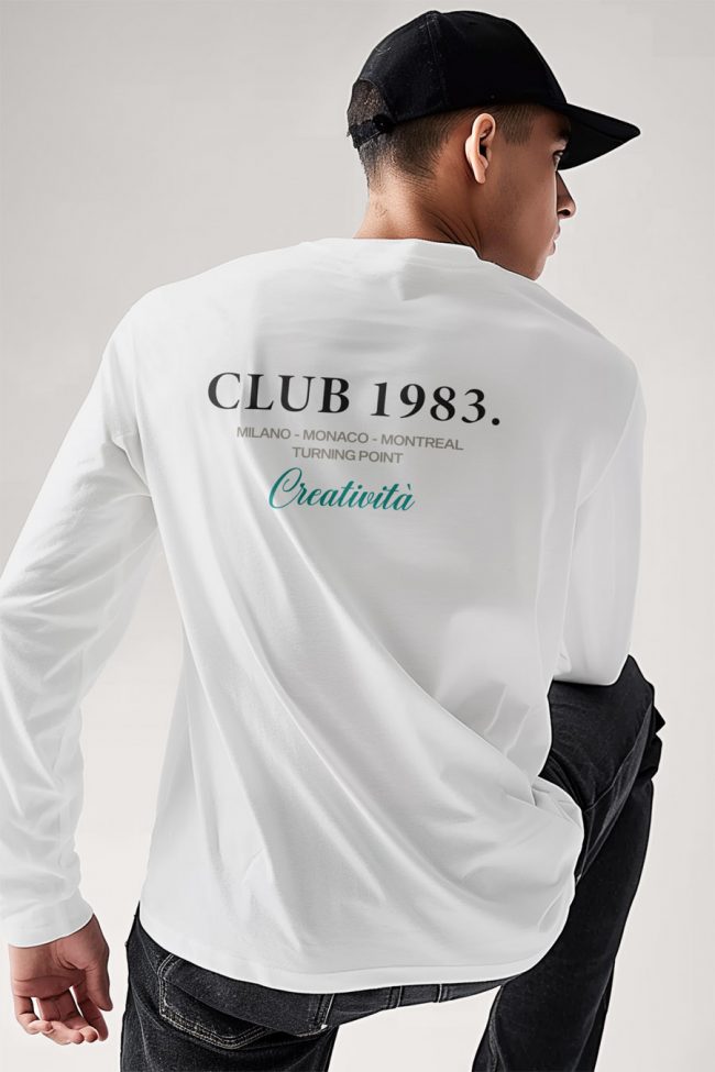 Club 1983, Long Sleeve Μπλούζα σε Λευκό Χρώμα