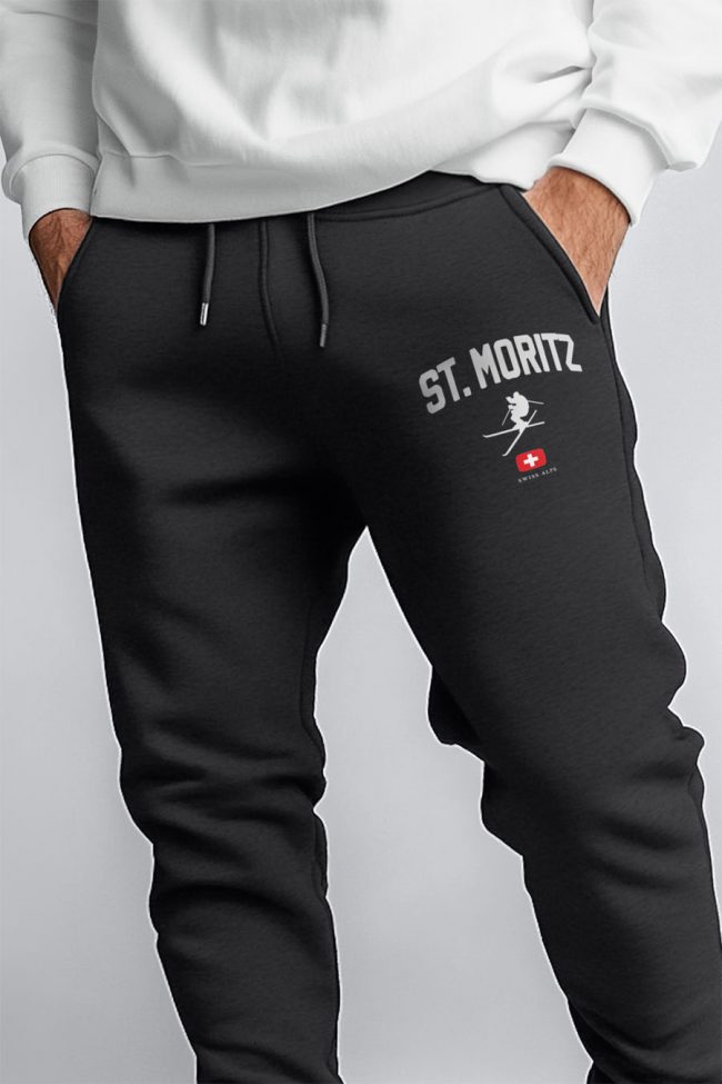 St. Moritz Swiss Alps, Παντελόνι Φόρμας σε Iron Grey Χρώμα