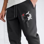 Yin Yang Koi Fish, Παντελόνι Φόρμας σε Iron Grey Χρώμα