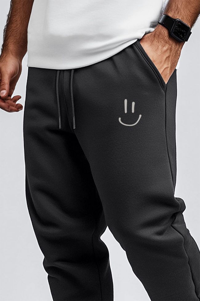 Smiley Face, Παντελόνι Φόρμας σε Iron Grey Χρώμα