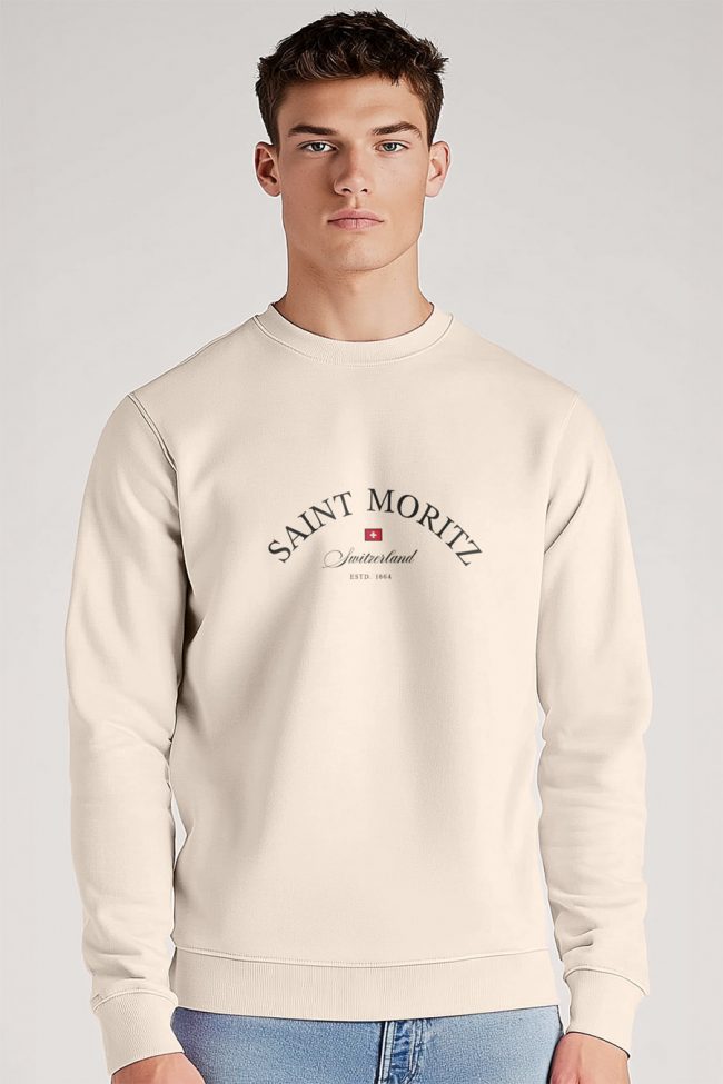 Saint Moritz Switzerland, Φούτερ σε Εκρού Χρώμα