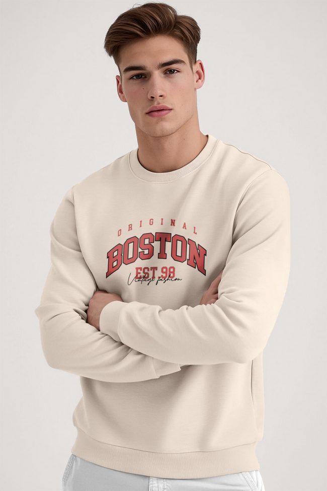 Boston Original, Φούτερ σε Εκρού Χρώμα