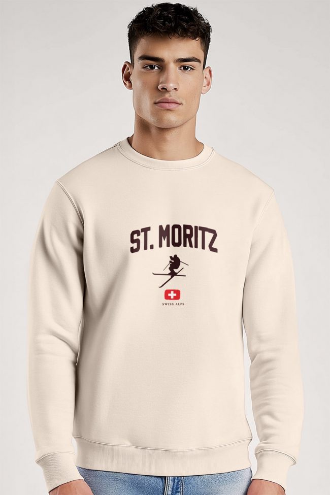 St. Moritz Swiss Alps, Φούτερ σε Εκρού Χρώμα