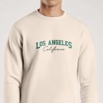 Los Angeles California, Φούτερ σε Εκρού Χρώμα