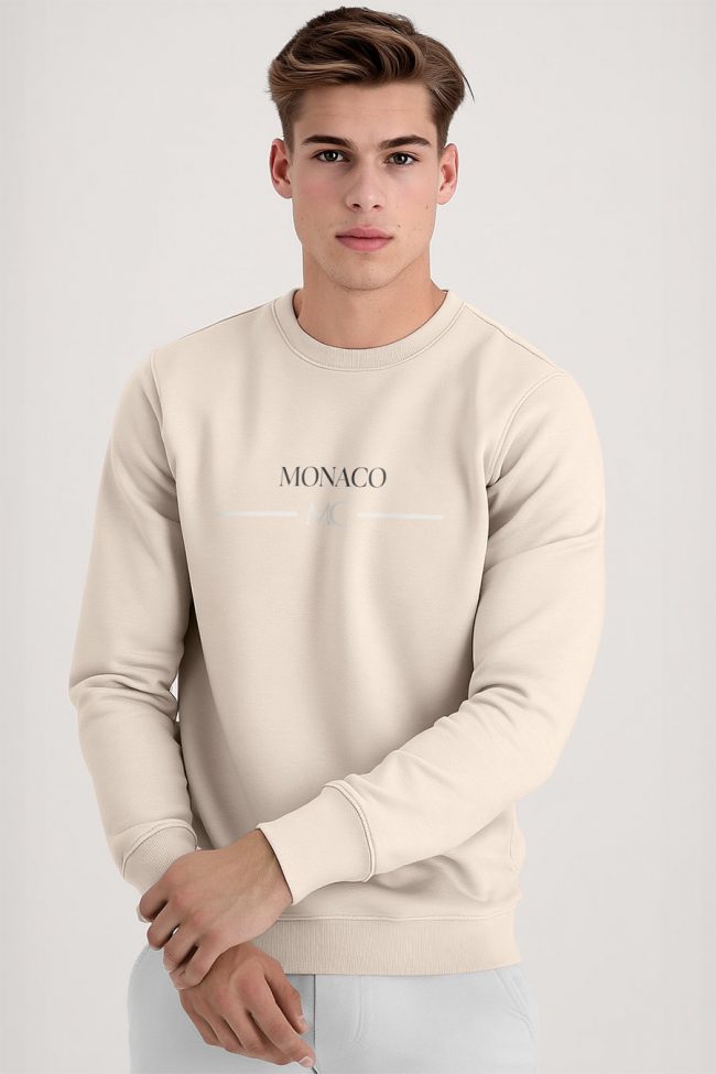 Monaco Mc, Φούτερ σε Εκρού Χρώμα