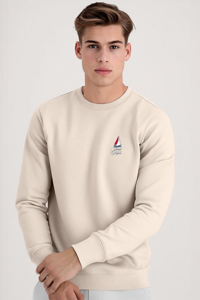 Minimal Saint Tropez Sailing, Φούτερ σε Εκρού Χρώμα