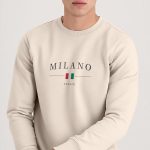 Milano Italia, Φούτερ σε Εκρού Χρώμα