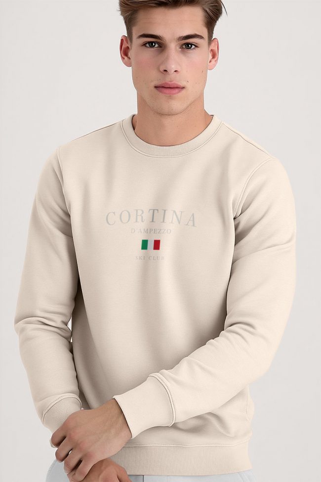 Cortina Ski Club, Φούτερ σε Εκρού Χρώμα