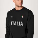 Italia Bold, Φούτερ σε Μαύρο Χρώμα