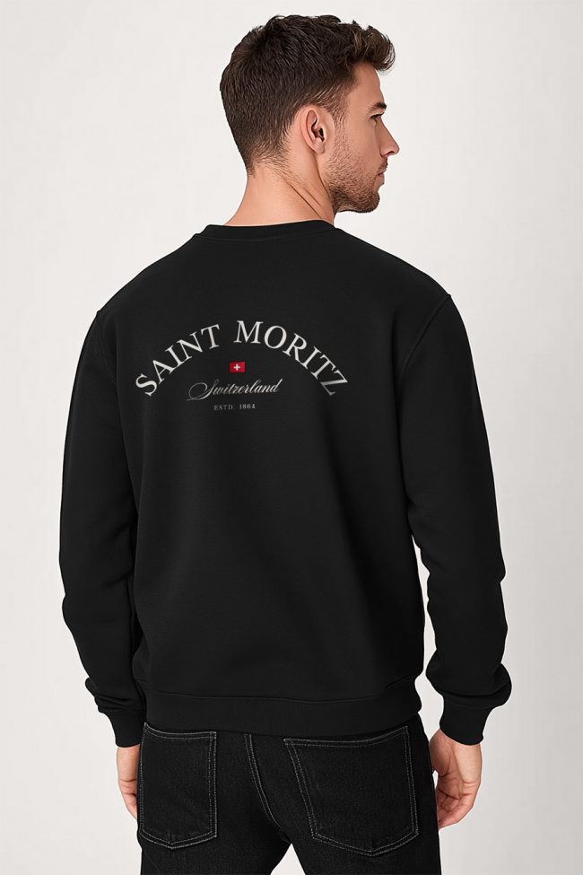 Saint Moritz, Φούτερ σε Μαύρο Χρώμα