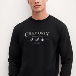 Chamonix French Alps, Φούτερ σε Μαύρο Χρώμα