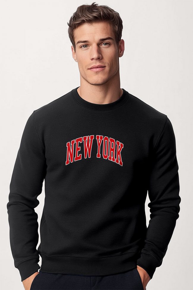 New York Red, Φούτερ σε Μαύρο Χρώμα