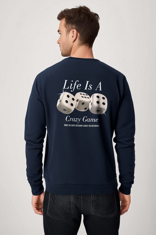 Life Is A Game, Φούτερ σε Μπλε Χρώμα
