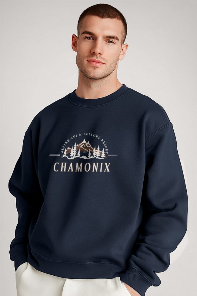 Chamonix Alpine Ski, Φούτερ σε Μπλε Χρώμα