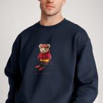 Ski Club Teddy, Φούτερ σε Μπλε Χρώμα