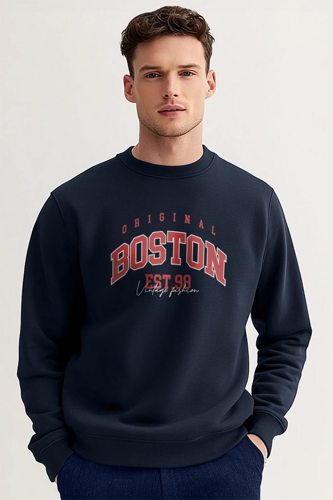Boston Original, Φούτερ σε Μπλε Χρώμα