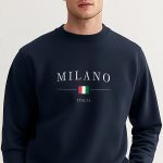Milano Italia, Φούτερ σε Μπλε Χρώμα