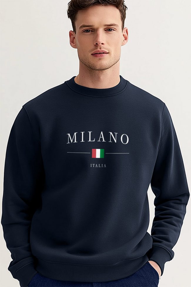 Milano Italia, Φούτερ σε Μπλε Χρώμα