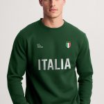 Italia Bold, Φούτερ σε Πράσινο Χρώμα
