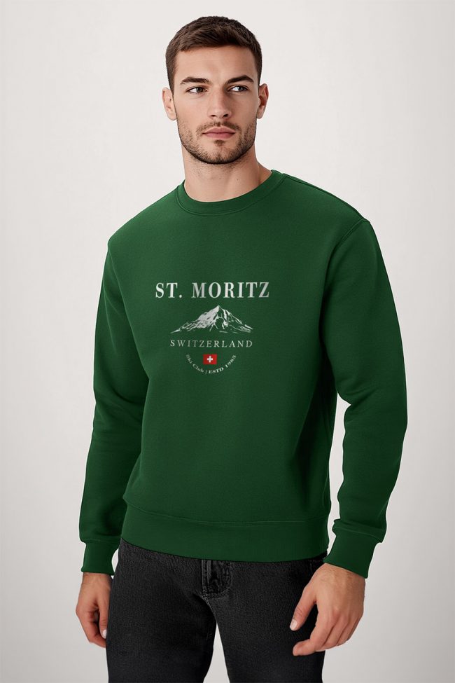 St. Moritz Swiss Ski Club, Φούτερ σε Πράσινο Χρώμα
