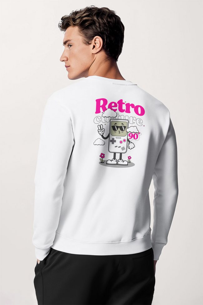 90S Retro Culture, Φούτερ σε Λευκό Χρώμα