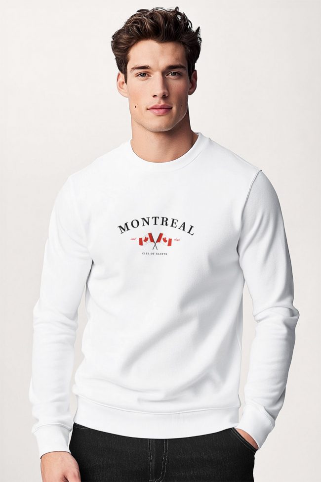 Montreal City Of Saints, Φούτερ σε Λευκό Χρώμα