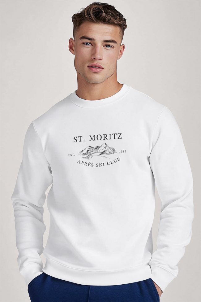 St. Moritz Est. 1985, Φούτερ σε Λευκό Χρώμα