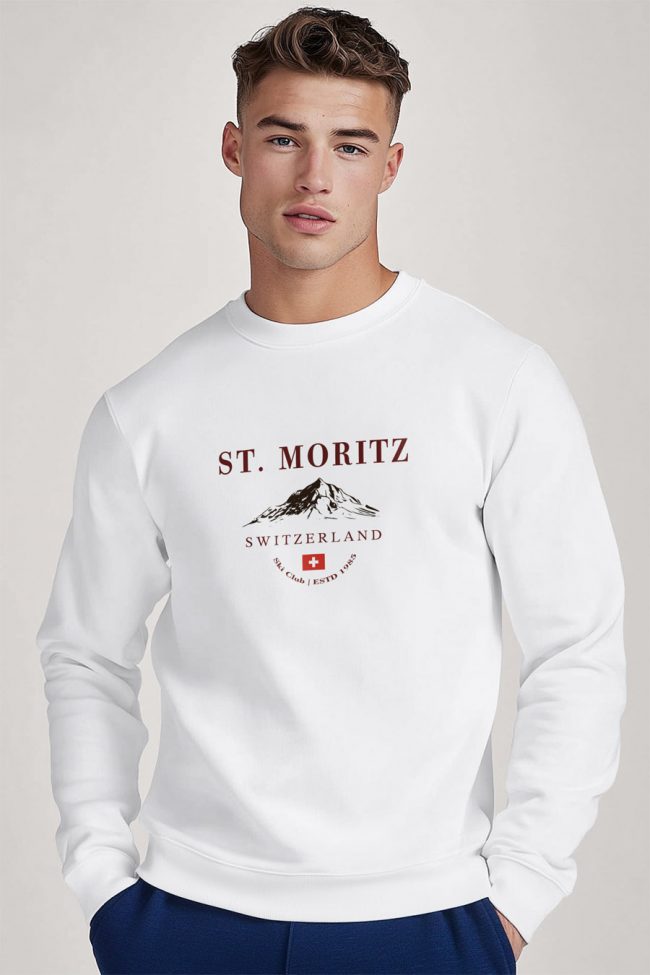 St. Moritz Swiss Ski Club, Φούτερ σε Λευκό Χρώμα