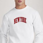 New York Red, Φούτερ σε Λευκό Χρώμα