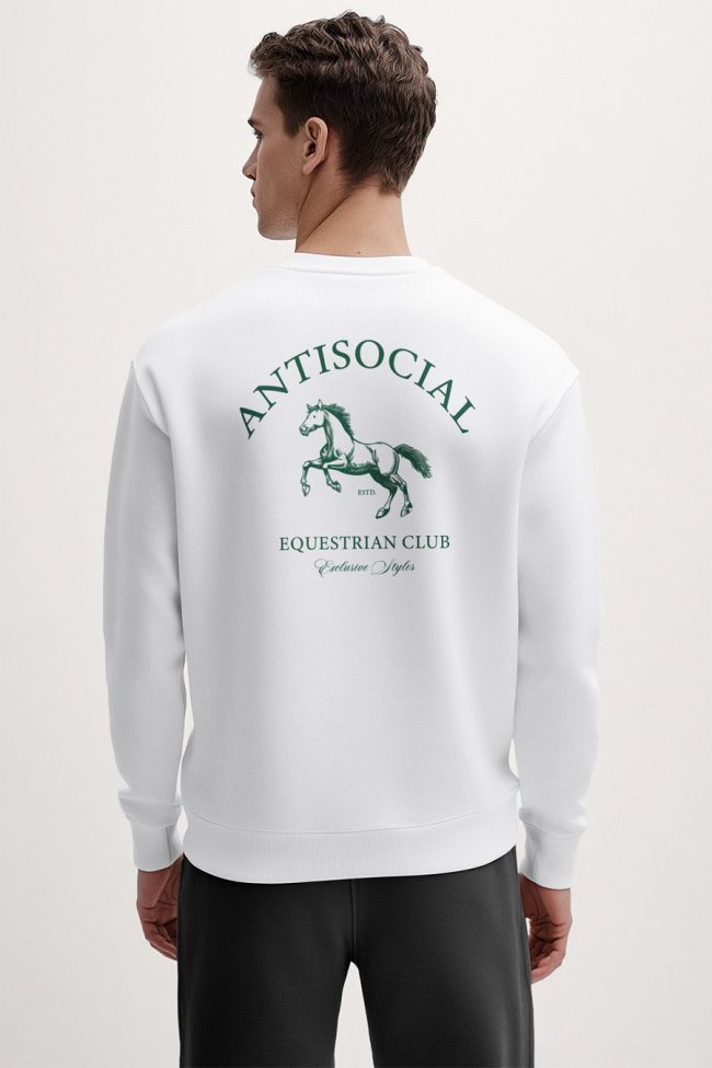 Antisocial Club, Φούτερ σε Λευκό Χρώμα