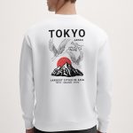 Japanese Sunset, Φούτερ σε Λευκό Χρώμα