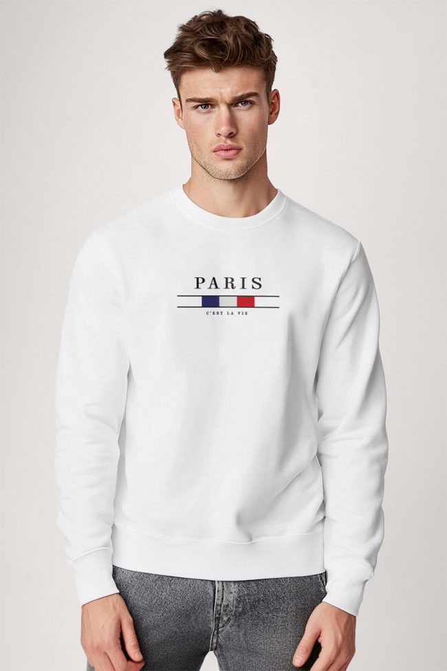 Paris La Vie, Φούτερ σε Λευκό Χρώμα