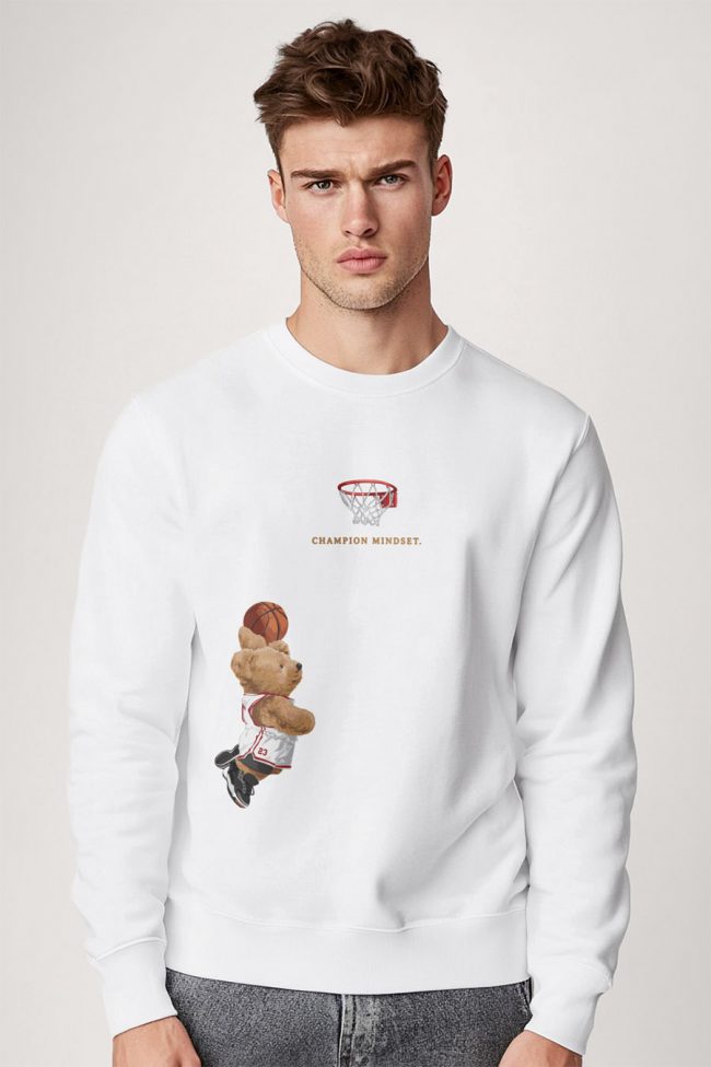 Champion Mindset Teddy, Φούτερ σε Λευκό Χρώμα