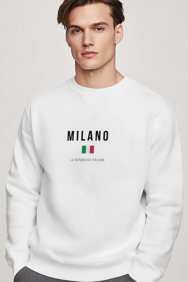 Milano La Repubblica, Φούτερ σε Λευκό Χρώμα