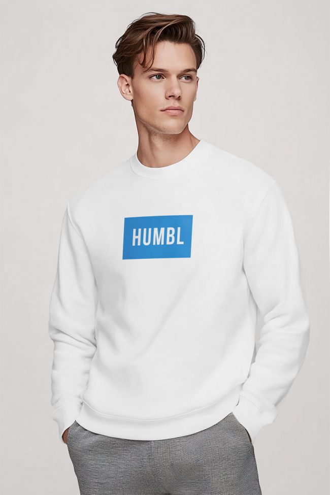 Humble Amsterdam Blue, Φούτερ σε Λευκό Χρώμα