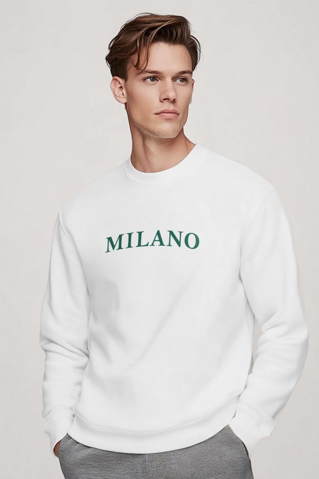 Milano Green, Φούτερ σε Λευκό Χρώμα