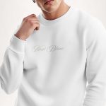 Mont Blanc Grey Calligraphy, Φούτερ σε Λευκό Χρώμα