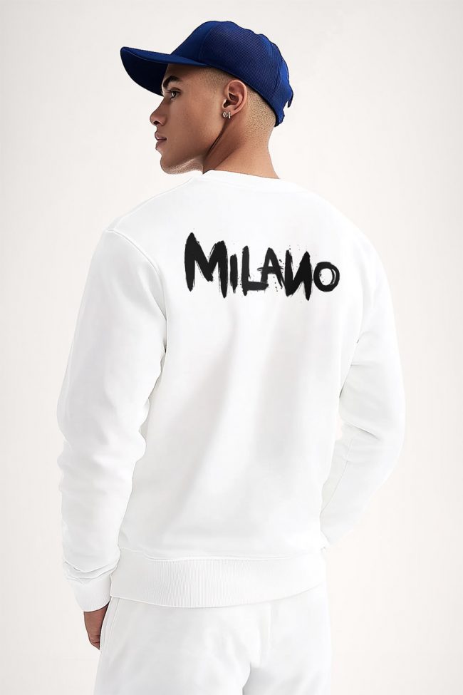 Milano, Φούτερ σε Λευκό Χρώμα