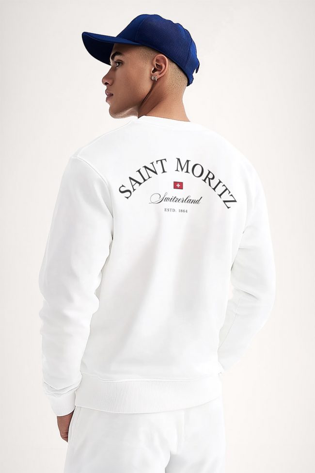 Saint Moritz, Φούτερ σε Λευκό Χρώμα