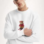 Ski Club Teddy, Φούτερ σε Λευκό Χρώμα
