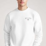 Milano Italia Minimal, Φούτερ σε Λευκό Χρώμα
