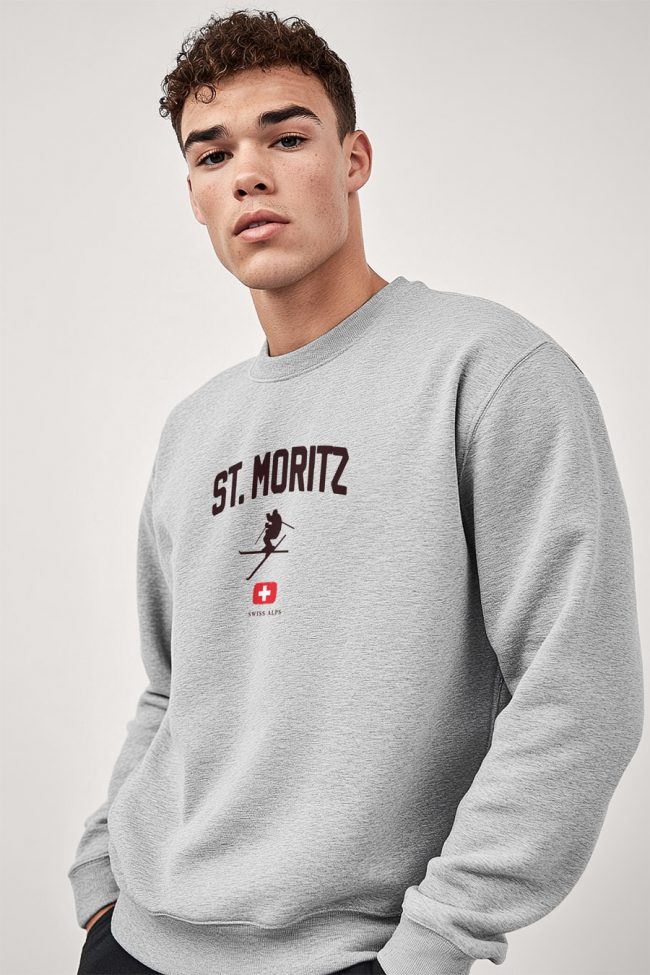 St. Moritz Swiss Alps, Φούτερ σε Γκρι Χρώμα