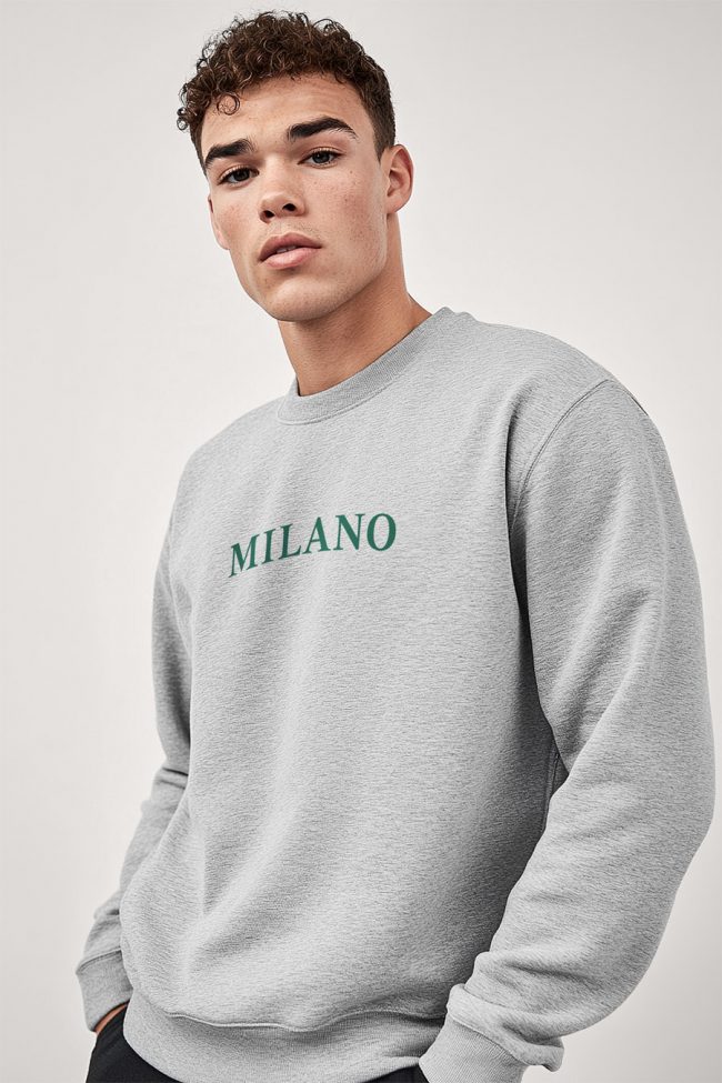 Milano Green, Φούτερ σε Γκρι Χρώμα