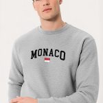 Monaco Flag, Φούτερ σε Γκρι Χρώμα
