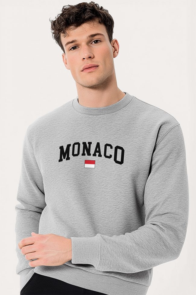 Monaco Flag, Φούτερ σε Γκρι Χρώμα