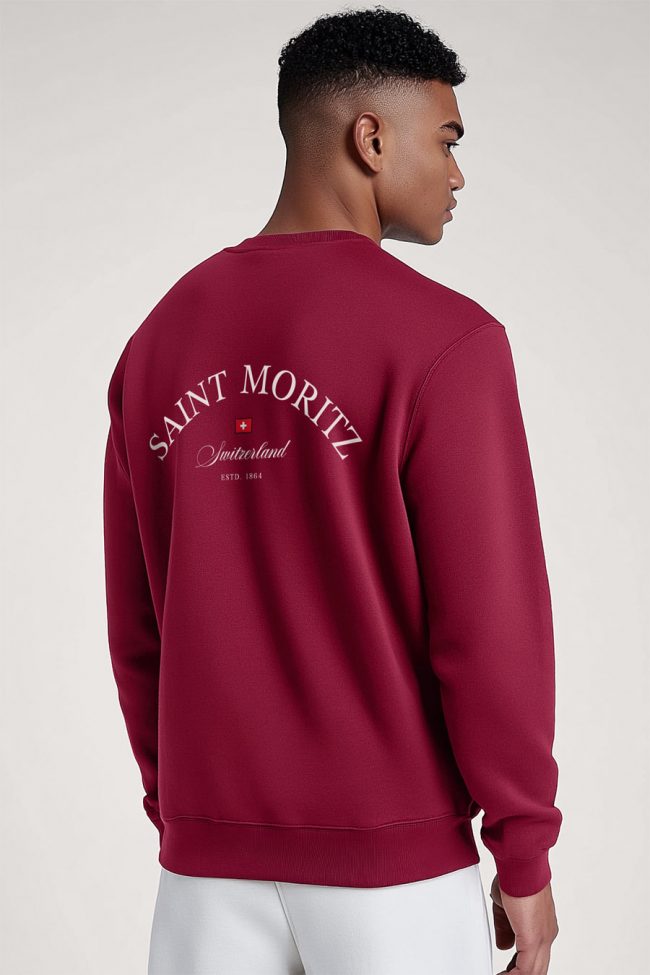 Saint Moritz, Φούτερ σε Μπορντώ Χρώμα